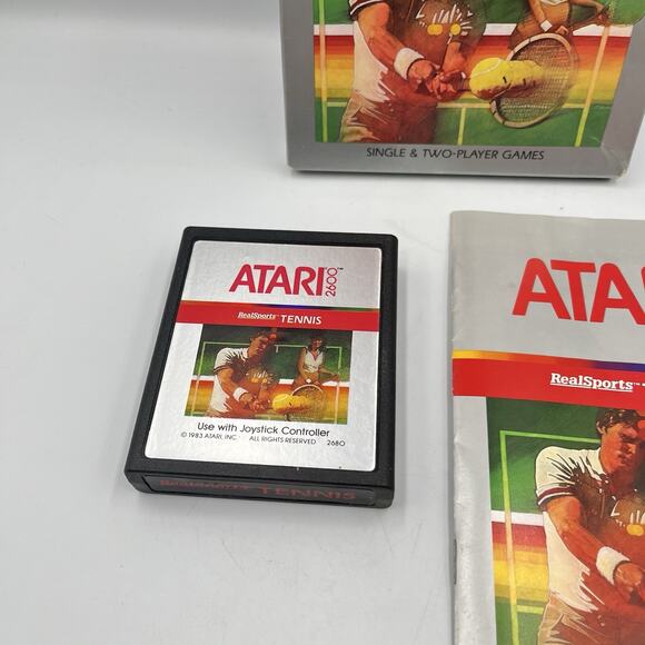 RealSports Tennis - Atari 2600 - Box, Manual, Cartridge - Picture 3 of 11